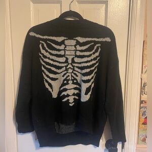 ROMWE skeleton ribcage sweater